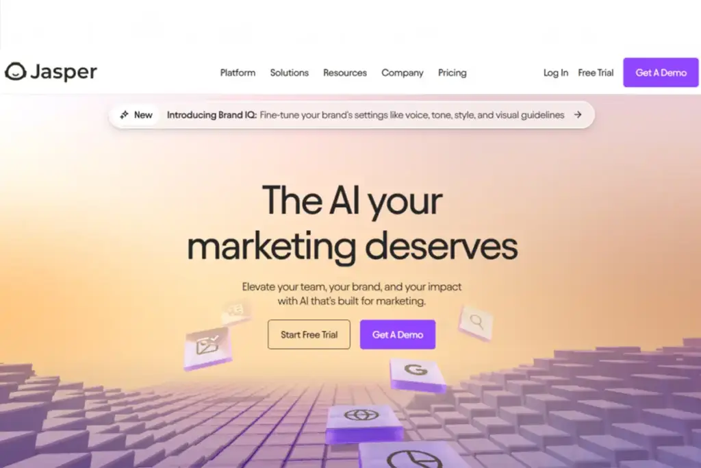 Jasper AI، ابزاری هدفمند برای تولید سناریوهای تجاری، تبلیغاتی و برندینگ است.